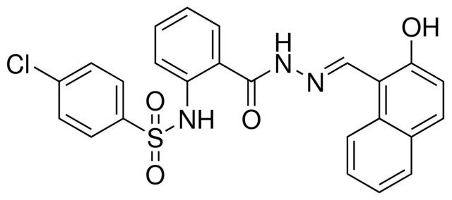 4-CL-N(2((2-((2-HO-1-NAPHTHYL)METHYLENE)HYDRAZINO)CARBONYL)PH)BENZENESULFONAMIDE