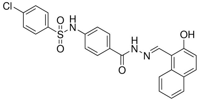 4-CL-N(4((2-((2-HO-1-NAPHTHYL)METHYLENE)HYDRAZINO)CARBONYL)PH)BENZENESULFONAMIDE