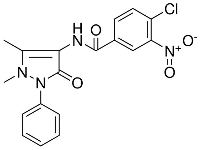 4-CL-N-(1,5-DIMETHYL-3-OXO-2-PH-2,3-DIHYDRO-1H-PYRAZOL-4-YL)-3-NITRO-BENZAMIDE