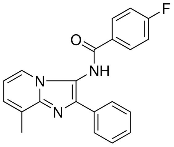 4-FLUORO-N-(8-METHYL-2-PHENYL-IMIDAZO(1,2-A)PYRIDIN-3-YL)-BENZAMIDE