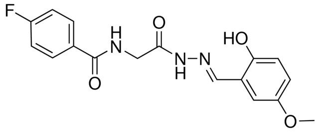 4-FLUORO-N-(2-(2-(2-HYDROXY-5-METHOXYBENZYLIDENE)HYDRAZINO)-2-OXOETHYL)BENZAMIDE