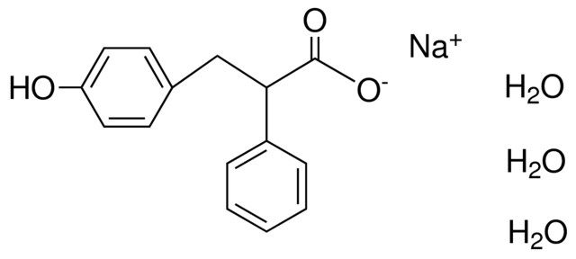 4-HYDROXY-ALPHA-PHENYLHYDROCINNAMIC ACID, SODIUM SALT TRIHYDRATE