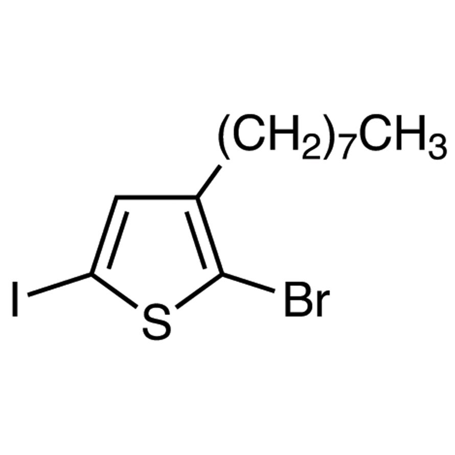 2-Bromo-5-iodo-3-n-octylthiophene (stabilized with Copper chip)