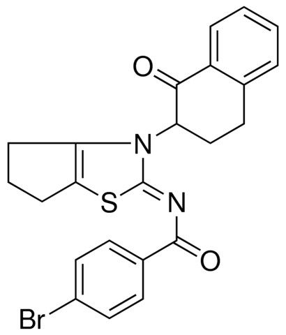 4-BROMO-N-[(2Z)-3-(1-OXO-1,2,3,4-TETRAHYDRO-2-NAPHTHALENYL)-3,4,5,6-TETRAHYDRO-2H-CYCLOPENTA[D][1,3]THIAZOL-2-YLIDENE]BENZAMIDE