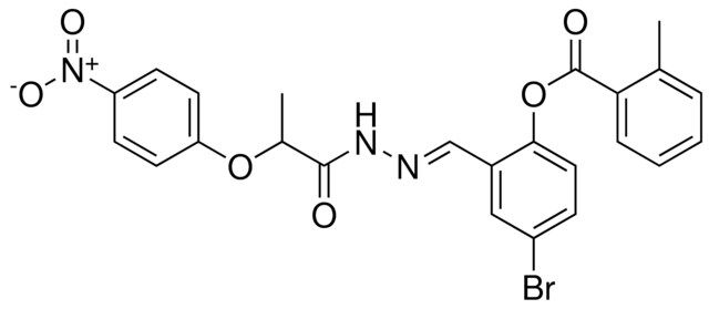 4-BR-2-(2-(2-(4-NITROPHENOXY)PROPANOYL)CARBOHYDRAZONOYL)PHENYL 2-METHYLBENZOATE