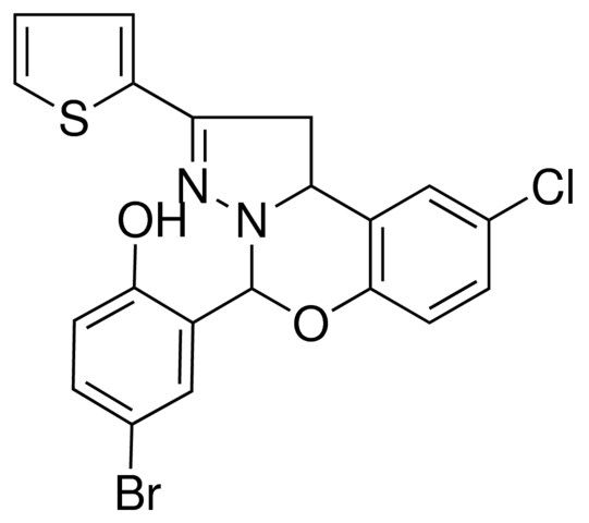 4-BROMO-2-[9-CHLORO-2-(2-THIENYL)-1,10B-DIHYDROPYRAZOLO[1,5-C][1,3]BENZOXAZIN-5-YL]PHENOL