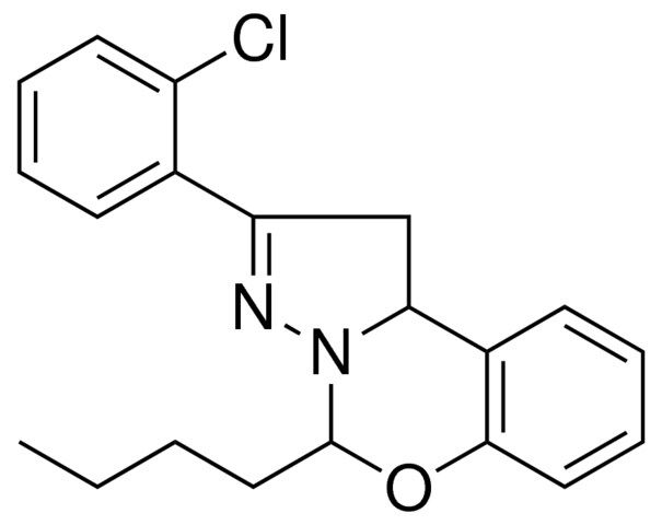 4-BUTYL-2-(2-CHLORO-PH)-1,9B-DIHYDRO-5-OXA-3,3A-DIAZA-CYCLOPENTA(A)NAPHTHALENE