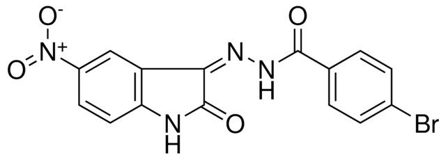 4-BROMO-BENZOIC ACID (5-NITRO-2-OXO-1,2-DIHYDRO-INDOL-3-YLIDENE)-HYDRAZIDE