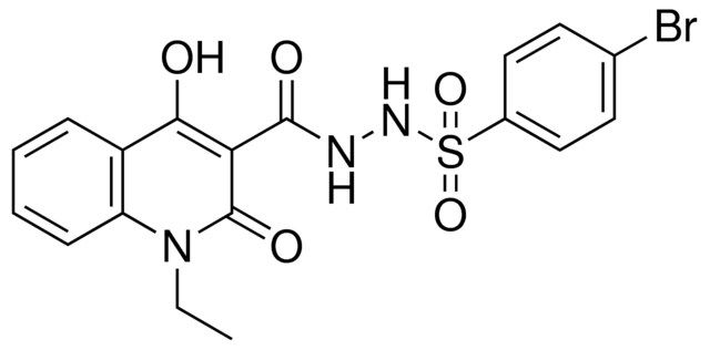 4-BROMO-N'-[(1-ETHYL-4-HYDROXY-2-OXO-1,2-DIHYDRO-3-QUINOLINYL)CARBONYL]BENZENESULFONOHYDRAZIDE