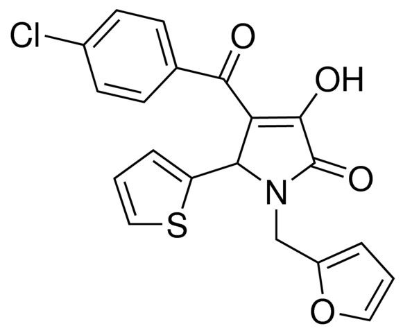 4-(4-CHLOROBENZOYL)-1-(2-FURYLMETHYL)-3-HYDROXY-5-(2-THIENYL)-1,5-DIHYDRO-2H-PYRROL-2-ONE