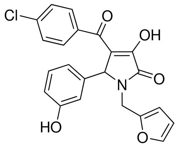 4-(4-CHLOROBENZOYL)-1-(2-FURYLMETHYL)-3-HYDROXY-5-(3-HYDROXYPHENYL)-1,5-DIHYDRO-2H-PYRROL-2-ONE