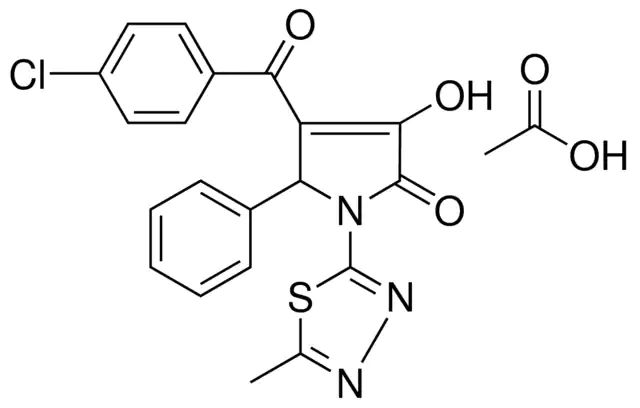 4-(4-CHLOROBENZOYL)-3-HYDROXY-1-(5-METHYL-1,3,4-THIADIAZOL-2-YL)-5-PHENYL-1,5-DIHYDRO-2H-PYRROL-2-ONE ACETATE