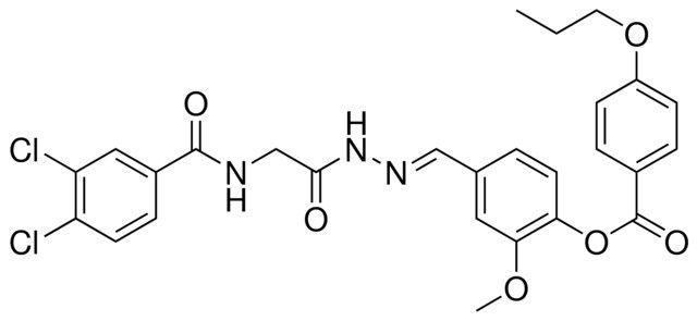 4-(2-(((3,4-DICHLOROBENZOYL)AMINO)AC)CARBOHYDRAZONOYL)2-MEO-PH 4-PROPOXYBENZOATE