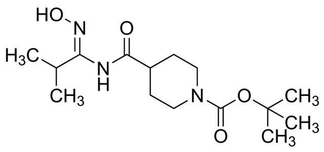 4-(1-Hydroxyimino-2-methylpropylcarbamoyl)-piperidine-1-carboxylic acid <i>tert</i>-butyl ester