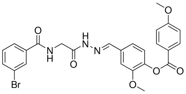 4-(2-(((3-BROMOBENZOYL)AMINO)AC)CARBOHYDRAZONOYL)-2-METHOXY-PH 4-METHOXYBENZOATE