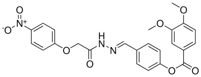 4-(2-((4-NITROPHENOXY)ACETYL)CARBOHYDRAZONOYL)PHENYL 3,4-DIMETHOXYBENZOATE