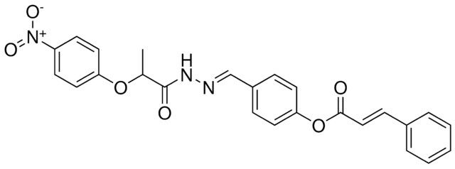 4-(2-(2-(4-NITROPHENOXY)PROPANOYL)CARBOHYDRAZONOYL)PHENYL 3-PHENYLACRYLATE