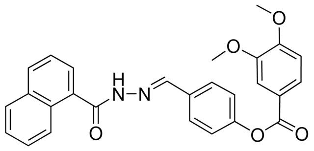 4-(2-(1-NAPHTHOYL)CARBOHYDRAZONOYL)PHENYL 3,4-DIMETHOXYBENZOATE