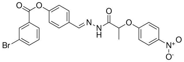 4-(2-(2-(4-NITROPHENOXY)PROPANOYL)CARBOHYDRAZONOYL)PHENYL 3-BROMOBENZOATE