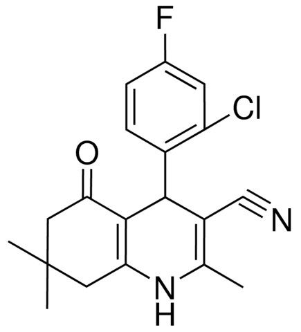 4-(2-CHLORO-4-FLUOROPHENYL)-2,7,7-TRIMETHYL-5-OXO-1,4,5,6,7,8-HEXAHYDRO-3-QUINOLINECARBONITRILE