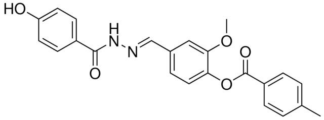 4-(2-(4-HYDROXYBENZOYL)CARBOHYDRAZONOYL)-2-METHOXYPHENYL 4-METHYLBENZOATE