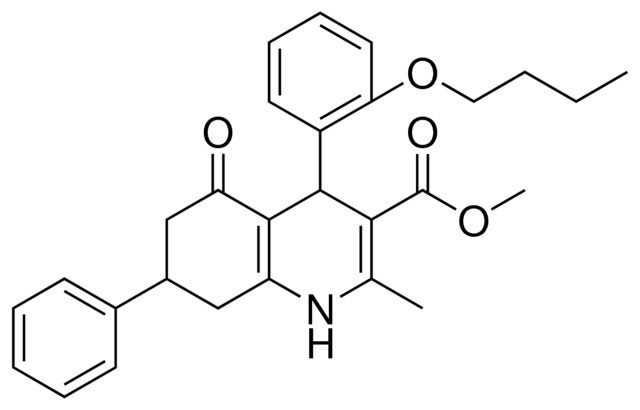 4-(2-BUTOXY-PH)-2-ME-5-OXO-7-PH-HEXAHYDRO-QUINOLINE-3-CARBOXYLIC ACID ME ESTER