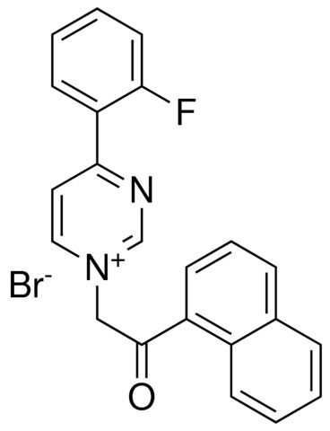 4-(2-FLUOROPHENYL)-1-(2-(1-NAPHTHYL)-2-OXOETHYL)PYRIMIDIN-1-IUM BROMIDE