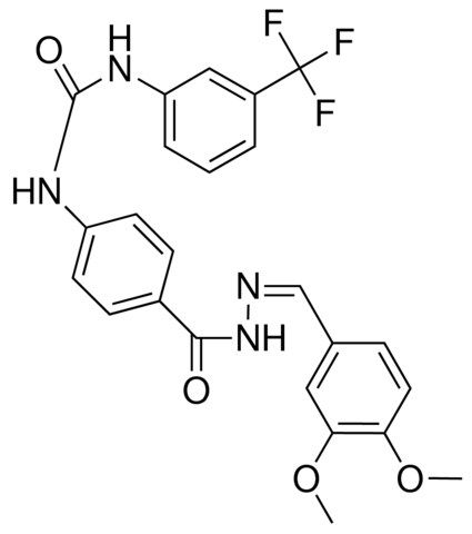 4-(3-(3-(TRIFLUOROMETHYL)PHENYL)UREIDO)BENZOIC (34DIMETHOXYBENZYLIDENE)HYDRAZIDE