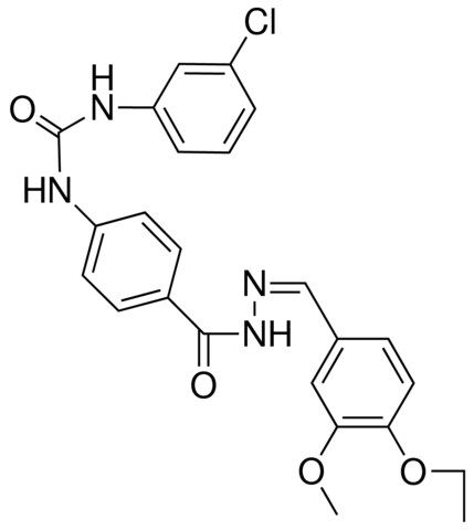 4-(3-(3-CHLOROPHENYL)UREIDO)BENZOIC (4-ETHOXY-3-METHOXYBENZYLIDENE)HYDRAZIDE