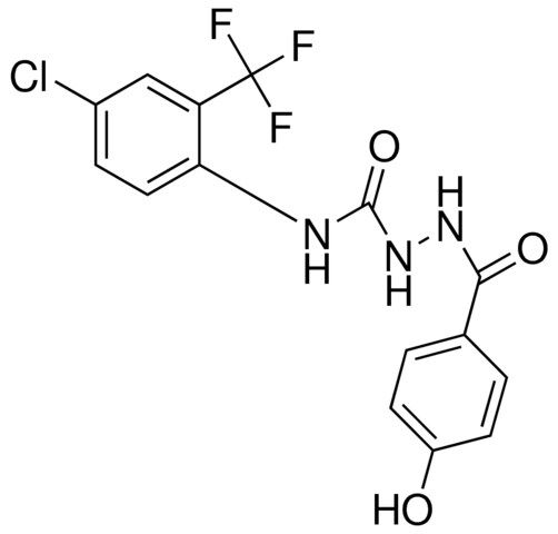 4-(4-CHLORO-2-(TRIFLUOROMETHYL)PHENYL)-1-(4-HYDROXYBENZOYL)SEMICARBAZIDE