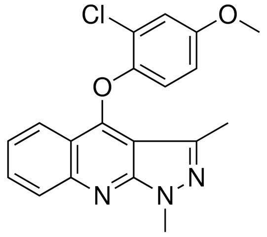 4-(2-CHLORO-4-METHOXYPHENOXY)-1,3-DIMETHYL-1H-PYRAZOLO(3,4-B)QUINOLINE