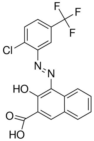 4-(2-CHLORO-5-(TRIFLUOROMETHYL)PHENYLAZO)-3-HYDROXY-2-NAPHTHOIC ACID