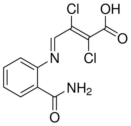 4-(2-CARBAMOYLPHENYLIMINO)-2,3-DICHLORO-2-BUTENOIC ACID