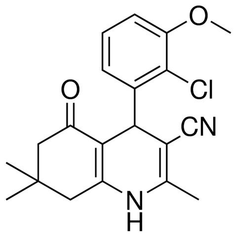 4-(2-CHLORO-3-METHOXYPHENYL)-2,7,7-TRIMETHYL-5-OXO-1,4,5,6,7,8-HEXAHYDRO-3-QUINOLINECARBONITRILE