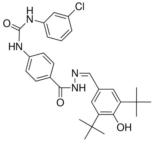 4-(3-(3-CHLOROPHENYL)UREIDO)BENZOIC (35-DITERTBUTYL4HYDROXYBENZYLIDENE)HYDRAZIDE