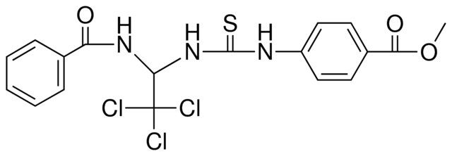 4-(3-(1-BENZOYLAMINO-2,2,2-TRICHLORO-ET)-THIOUREIDO)-BENZOIC ACID METHYL ESTER