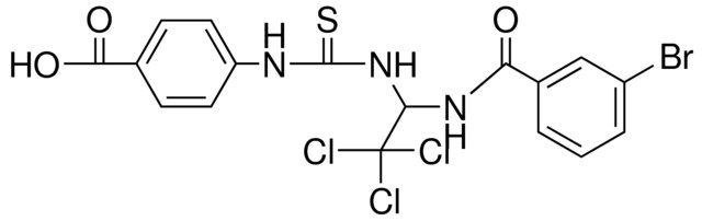 4-(3-(1-(3-BROMO-BENZOYLAMINO)-2,2,2-TRICHLORO-ETHYL)-THIOUREIDO)-BENZOIC ACID