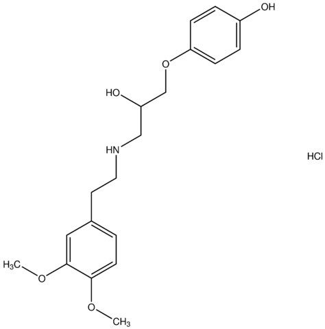 4-(3-{[2-(3,4-dimethoxyphenyl)ethyl]amino}-2-hydroxypropoxy)phenol hydrochloride