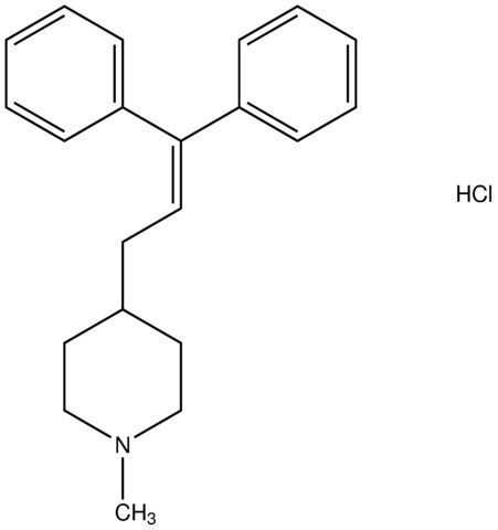 4-(3,3-diphenyl-2-propenyl)-1-methylpiperidine hydrochloride