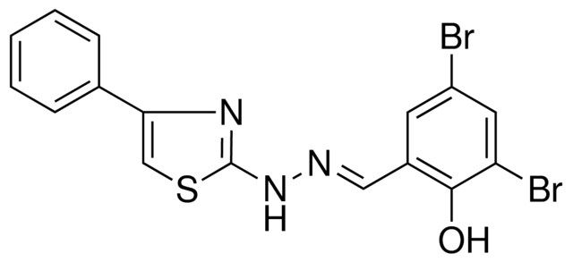 3,5-DIBROMO-2-HYDROXYBENZALDEHYDE (4-PHENYL-1,3-THIAZOL-2-YL)HYDRAZONE