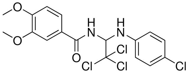 3,4-DIMETHOXY-N-(2,2,2-TRICHLORO-1-(4-CHLORO-PHENYLAMINO)-ETHYL)-BENZAMIDE