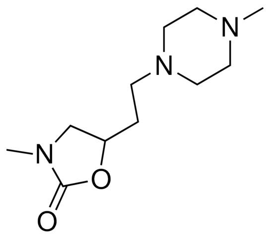 3-methyl-5-[2-(4-methyl-1-piperazinyl)ethyl]-1,3-oxazolidin-2-one