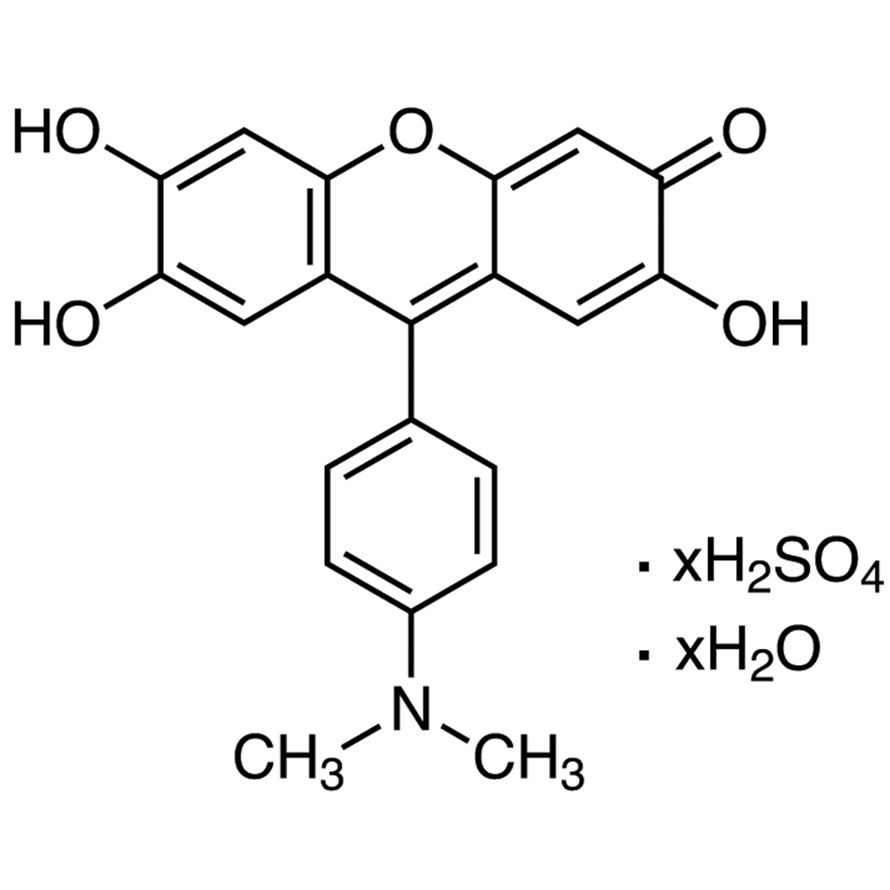 9-(4'-Dimethylaminophenyl)-2,6,7-trihydroxyfluorone Sulfate Hydrate