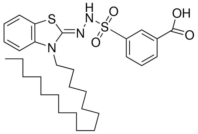 3-CARBOXYBENZENESULFONIC ACID (3-HEXADECYL-2-BENZOTHIAZOLINYLIDENE)HYDRAZIDE