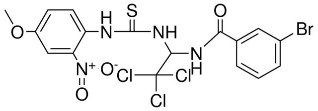 3-BR-N-(2,2,2-TRICHLORO-1-(3-(4-MEO-2-NITRO-PHENYL)-THIOUREIDO)-ETHYL)-BENZAMIDE