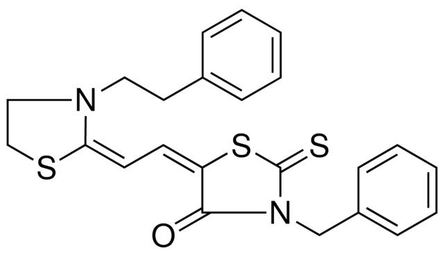 3-BZL-5(2(3-PHENETHYL-THIAZOLIDIN-2-YLIDENE)ETHYLIDENE)2-THIOXO-THIAZOLIDIN-4ONE