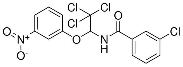 3-CHLORO-N-(2,2,2-TRICHLORO-1-(3-NITRO-PHENOXY)-ETHYL)-BENZAMIDE