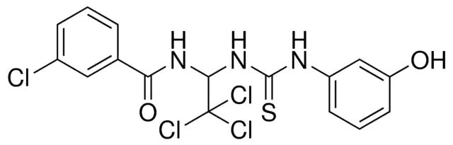 3-CHLORO-N-(2,2,2-TRICHLORO-1-[3-(3-HYDROXY-PHENYL)-THIOUREIDO]-ETHYL)-BENZAMIDE