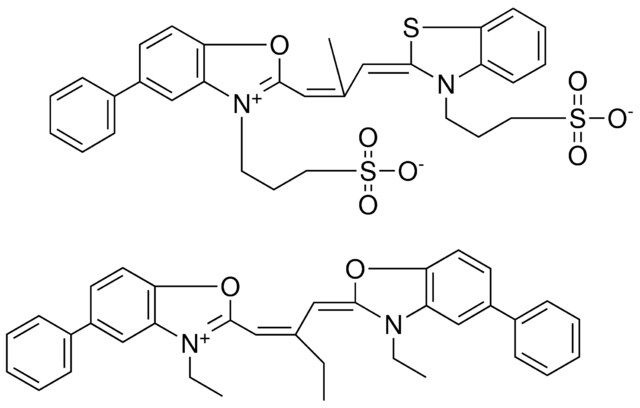 3-ETHYL-2-{(1Z)-2-[(E)-(3-ETHYL-5-PHENYL-1,3-BENZOXAZOL-2(3H)-YLIDENE)METHYL]-1-BUTENYL}-5-PHENYL-1,3-BENZOXAZOL-3-IUM 3-((2E)-2-{(2Z)-2-METHYL-3-[5-PHENYL-3-(3-SULFONATOPROPYL)-1,3-BENZOXAZOL-3-IUM-2-YL]-2-PROPENYLIDENE}-1,3-BENZOTHIAZOL-3-YL)-1-PROPANESULFONATE