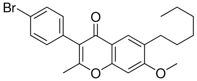 3-(4-BROMOPHENYL)-6-HEXYL-7-METHOXY-2-METHYL-4H-CHROMEN-4-ONE